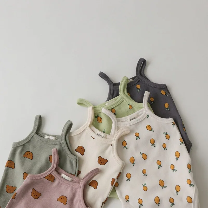 Body bebé verano estampado unisex con tirantes - imagen 2