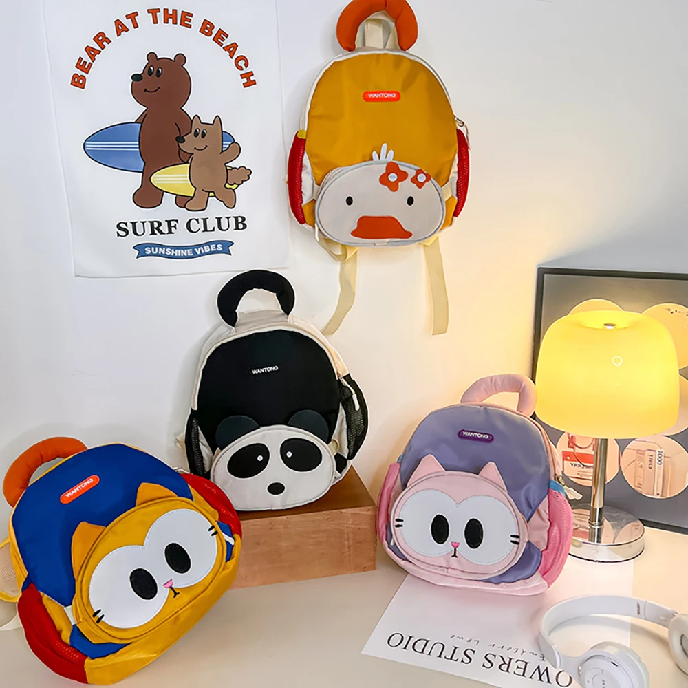 Mochila infantil de peluche 3D – Diseño dibujos animados para preescolar