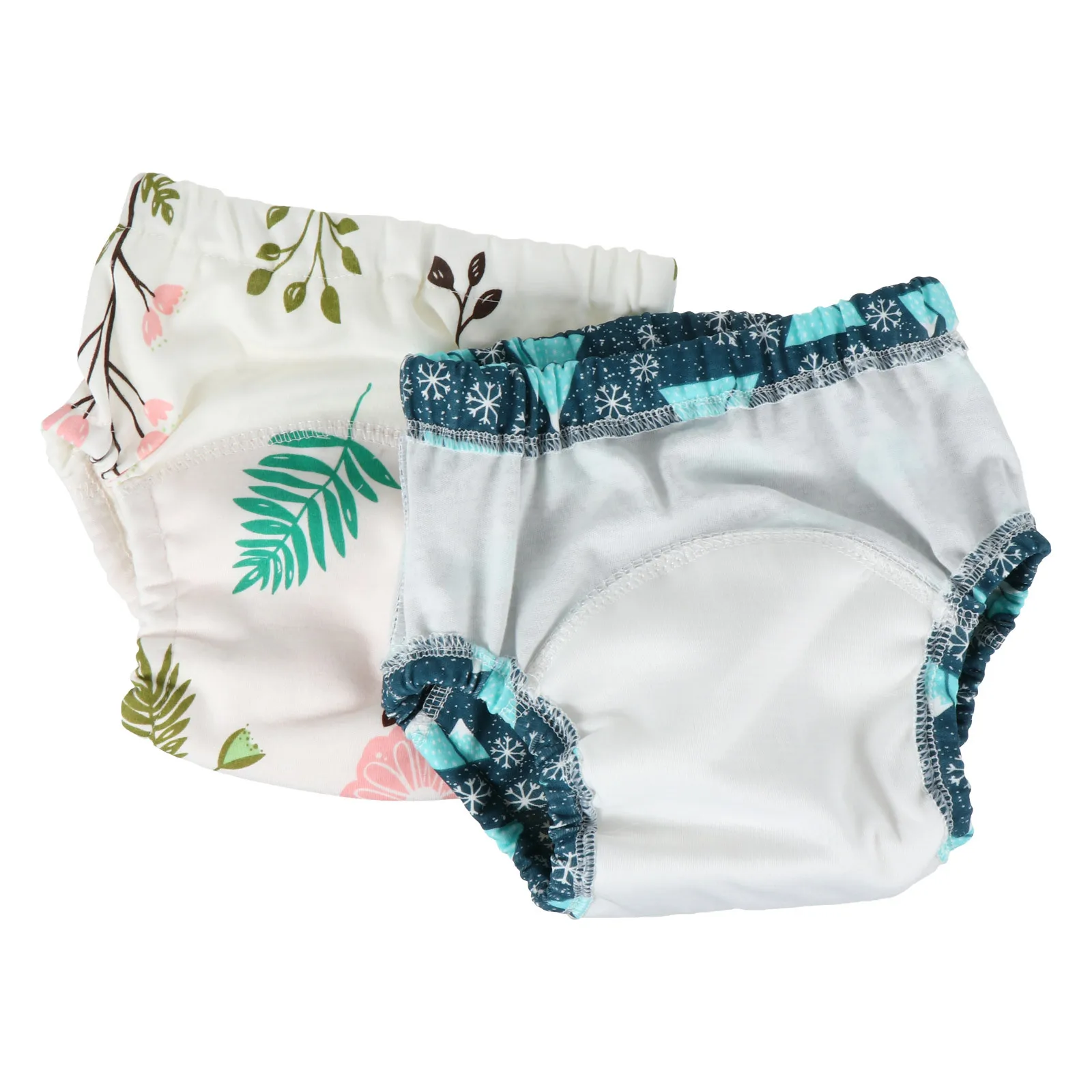 Pantalones de entrenamiento para bebé, impermeables, estampados, lavables, reutilizables, a prueba de fugas, ropa de cama para dormir, 2 uds. - imagen 3