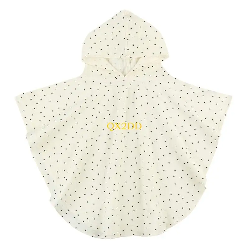 Toalla con capucha de algodón para niños pequeños – Estampado floral - imagen 4