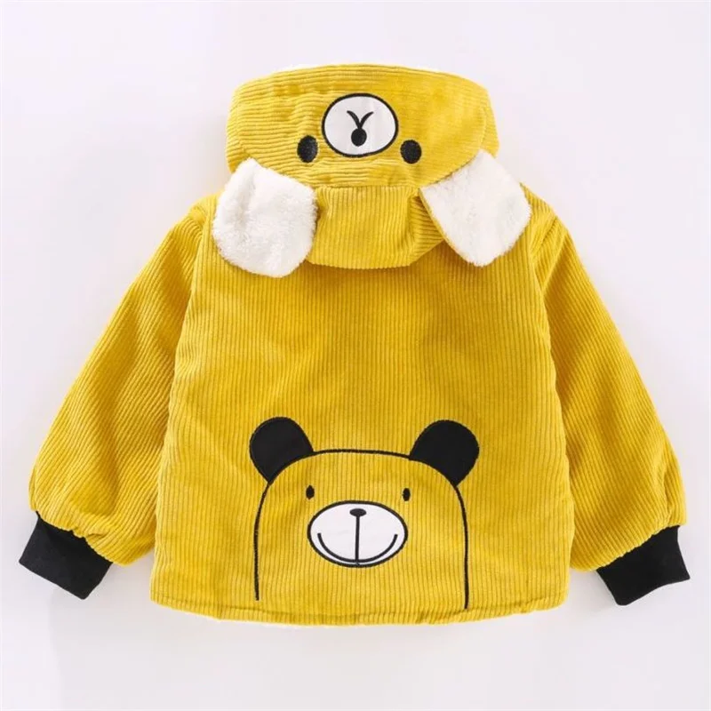 Abrigo infantil de terciopelo con capucha – Parka cálida de invierno - imagen 4