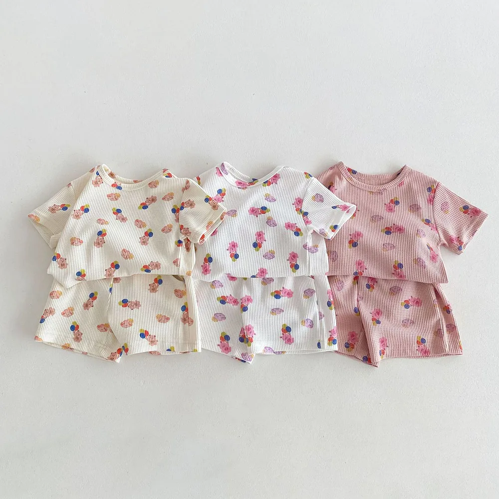 Milangel-Conjunto de pijama para bebé, ropa de dormir para niñas pequeñas, verano, 2024