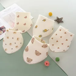 Set toalla babero pañuelo algodón bebé recién nacido