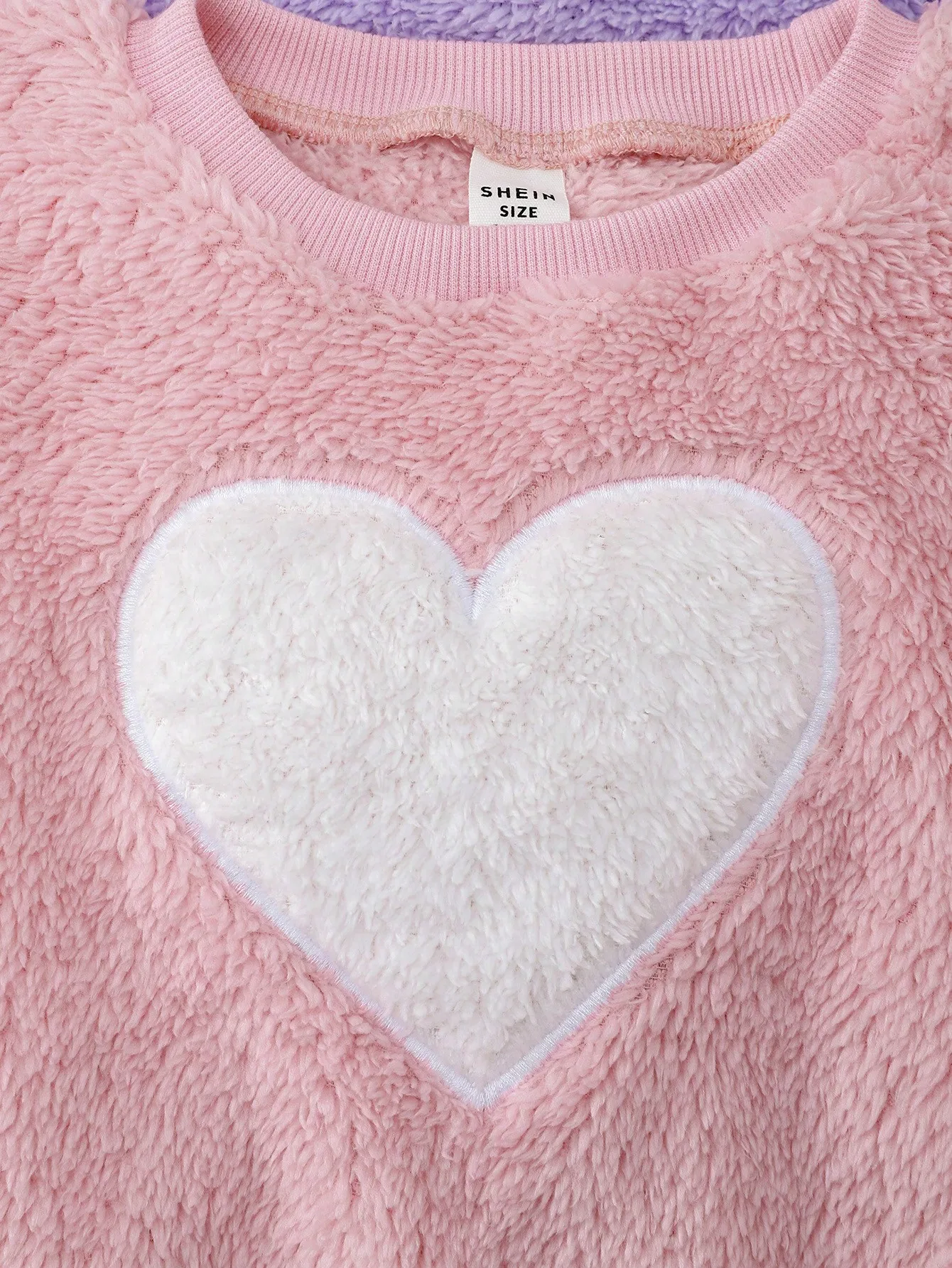 Sudadera peluda de corazón para niña – Manga larga - imagen 4