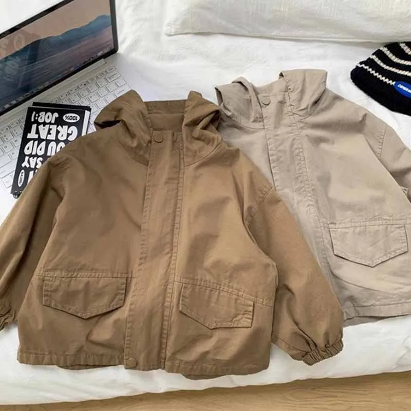 Abrigo con capucha infantil – Gabardina informal de entretiempo - imagen 2