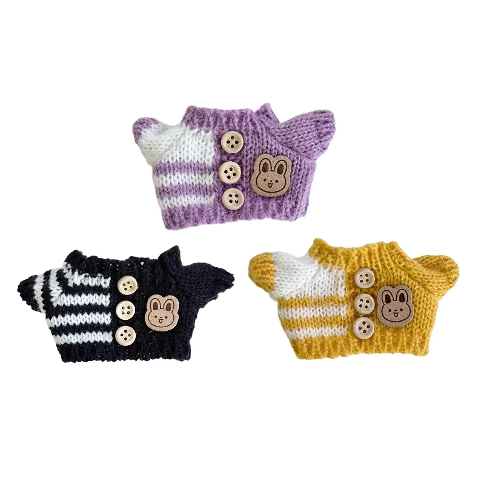 Stuffed Doll Sweater Educational Clothing for Kids DIY Make Your Own Doll Plush Doll Clothes Plush Doll Sweater for 6.69'' Doll