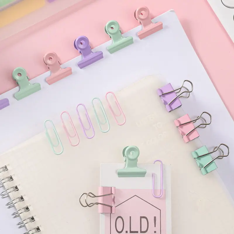 Clips macarons decorativos para niños – Papelería escolar original - imagen 4