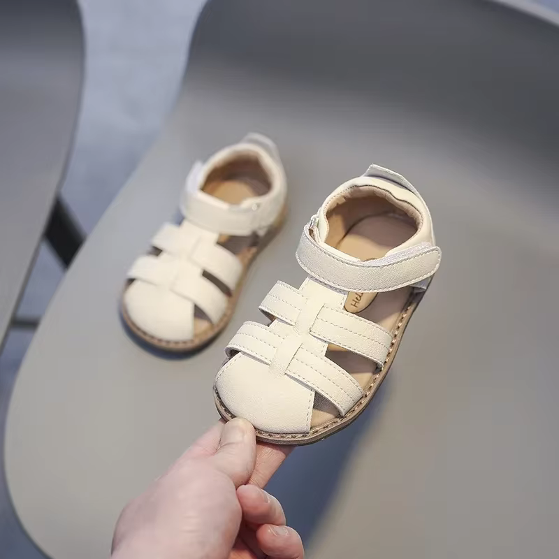 Sandalias de estilo Retro para niñas, zapatos princesa verano, playa recortados, antideslizantes niños pequeños - imagen 2