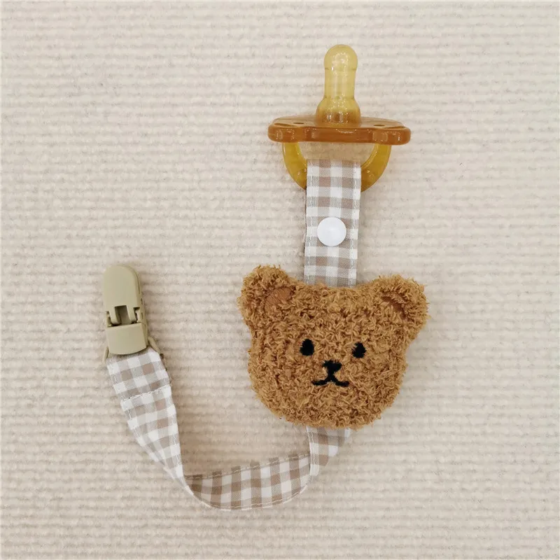 Chupete de algodón con mordedor oso y cadena antipérdida - imagen 5