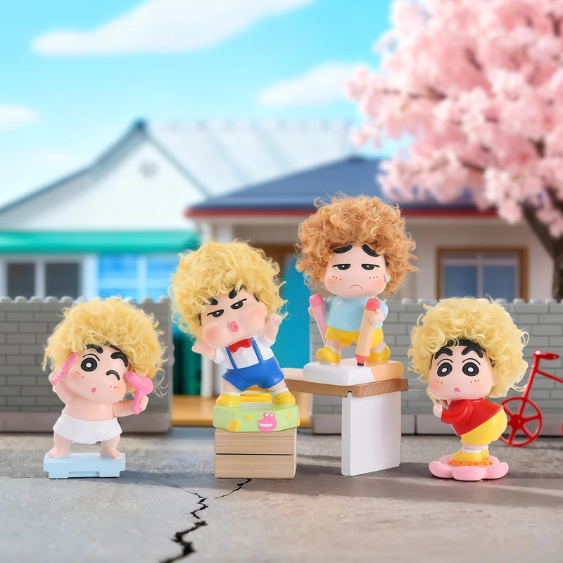 Nuevo crayón Shin-Chan Afro serie figura de dibujos animados de Anime modelo muñeca sorpresa caja ciega juguetes decoración de escritorio de moda regalo de cumpleaños - imagen 5