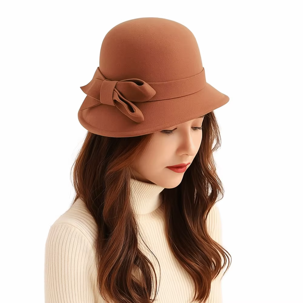 Sombrero de fieltro de lana para niños – Fedora elegante - imagen 3