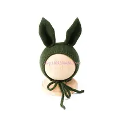 Atrezzo para fotografía de bebés: sombrero con orejas de conejo