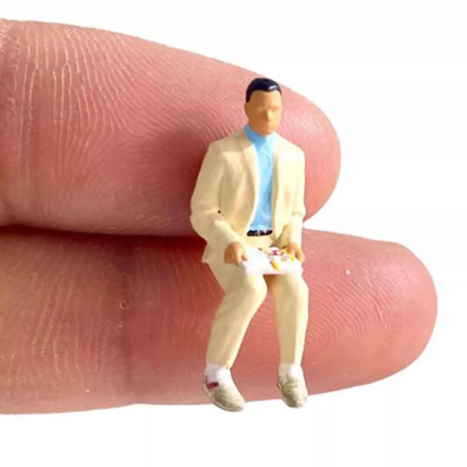 1/64 People Figure Mini Architectural Sand Table Ornament Simulation Men Figure Tiny People Model for Scenery Landscape Decor