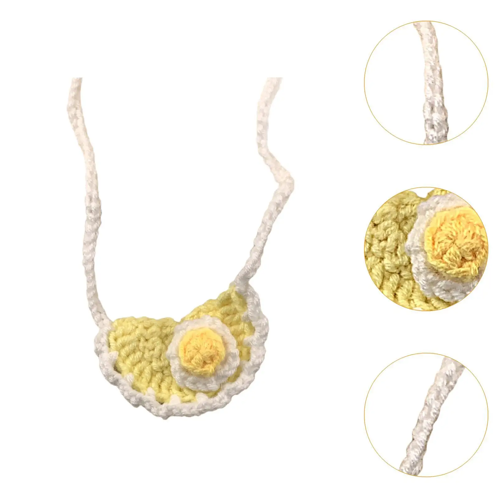 Babero tejido de hilo de lana, accesorios de ropa hechos a mano para animales de peluche - imagen 5