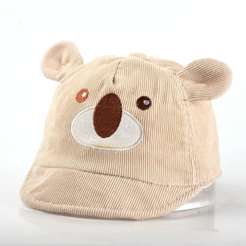 Lindo oso de dibujos animados gorra de béisbol sombrilla de algodón niños visera de sol gorra de ala corta con visera al aire libre - imagen 5