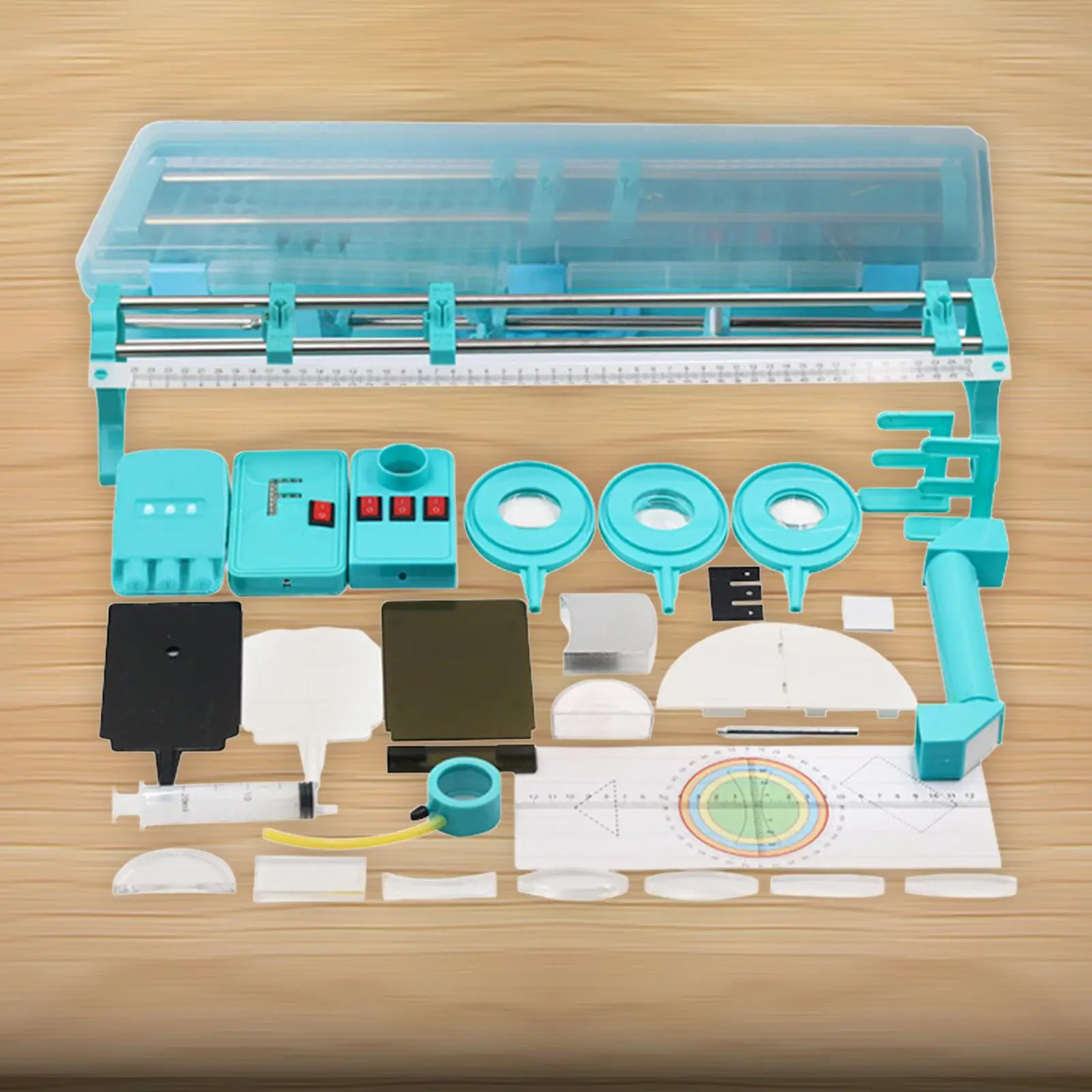 Physics Optics Experiment Kits Optical Experiment Box Small Hole Imaging Concave Convex Lens for Gift School Boys and Girls