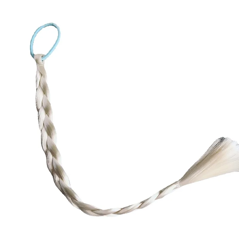 Pelucas trenzadas blancas para niños: la serie Princess Ice and Snow, suministros para manualidades DIY, pelucas semiacabadas para decoraciones hechas a mano. - imagen 4