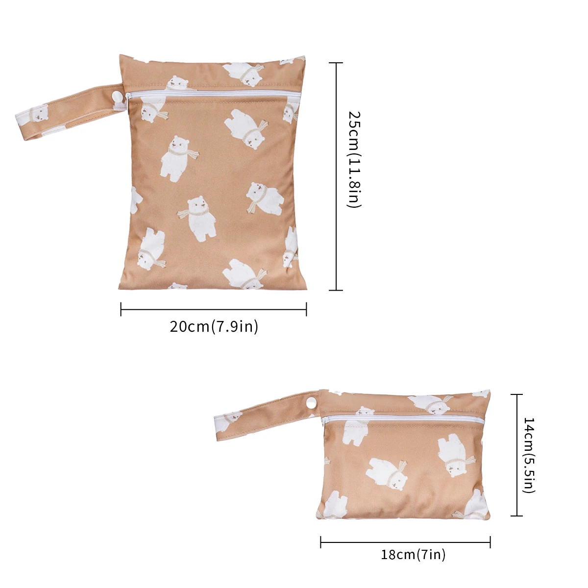 Elinfant-Bolsa de almacenamiento Menstrual de 2 piezas, bolsa seca y húmeda para playa y piscina, bolsa de pañales para mamá - imagen 2