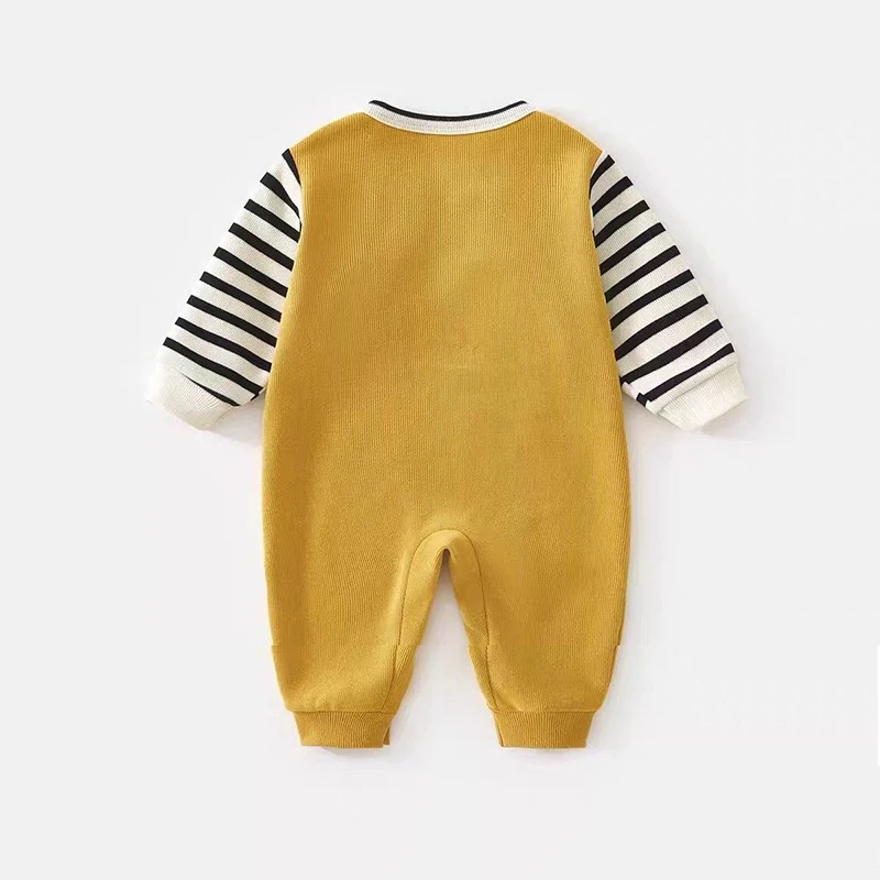 Mono para bebé recién nacido, ropa para otoño, niños y niñas, bonito pelele con estampado de animales, mono de retazos suave y cómodo, prendas de vestir exteriores - imagen 2