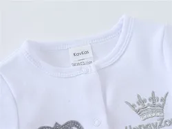 Pelele Royal Crown de algodón para bebé con gorro y guantes