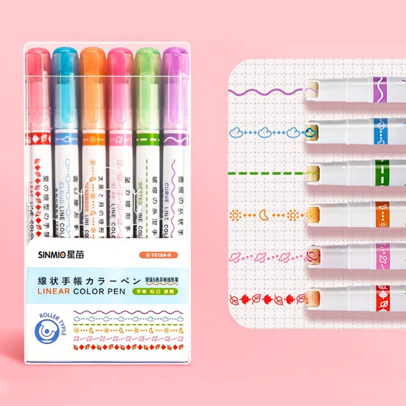 Bolígrafos infantiles curvos flor ZYF – Set escolar de colores - imagen 3