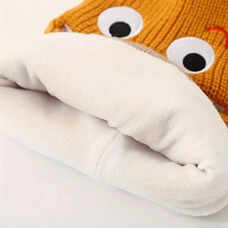 Gorro de invierno de dinosaurio de punto con forro polar para niños, gorro cálido elástico para niños y niñas de 1 a 6 años, ligero y suave calidez para Acción de Gracias - imagen 5
