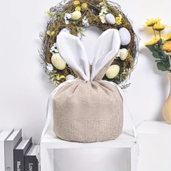 Bolsa de Pascua personalizada con cordón para caza de huevos