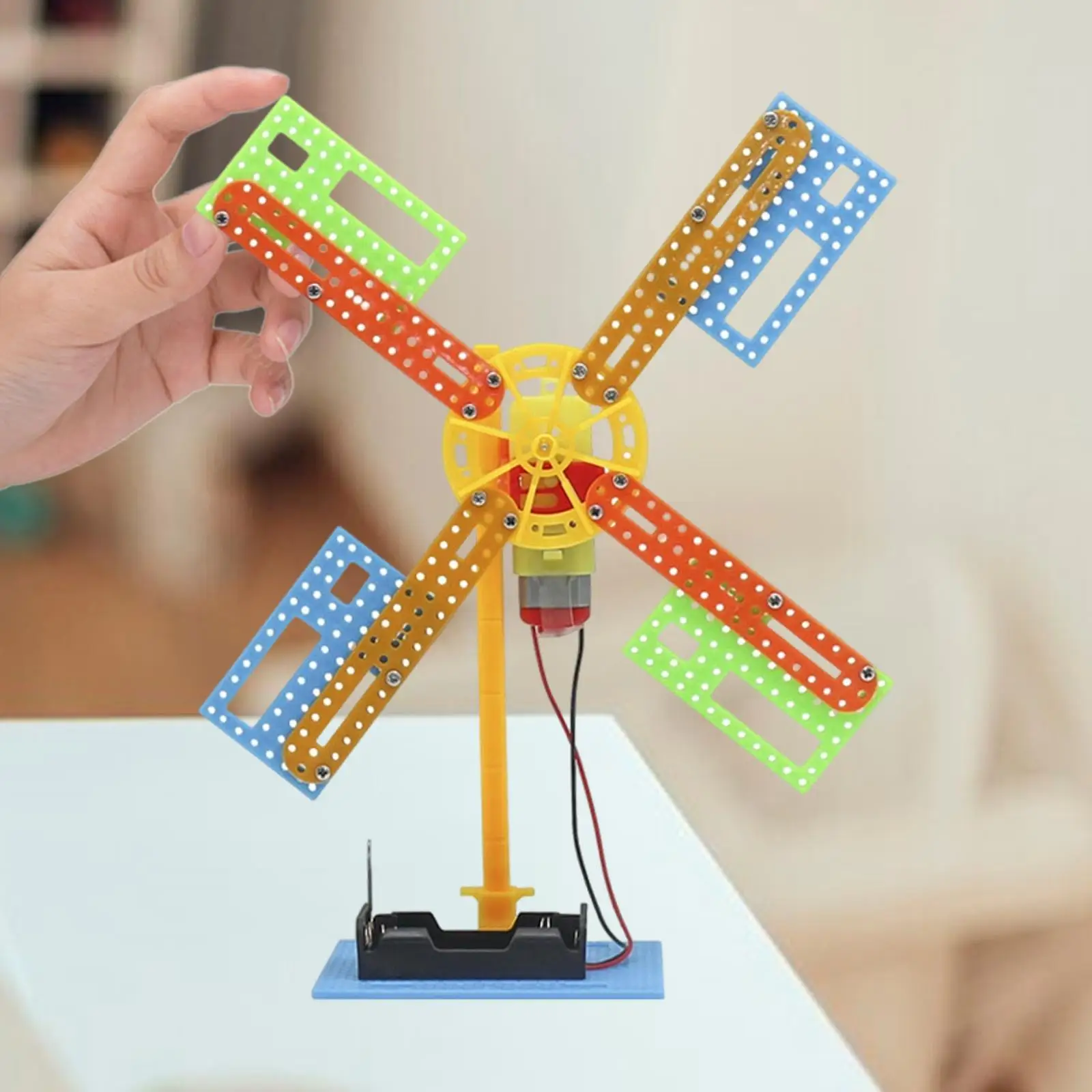DIY Windmill Craft Physics Kit Desk Decoration Hands on Ability Invention Science Kit for Kids Girls Boys Holiday Gifts Children