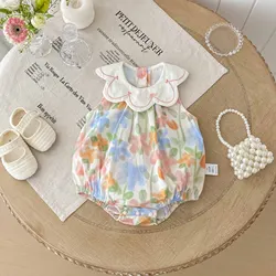 Mono sin mangas estampado floral para niñas