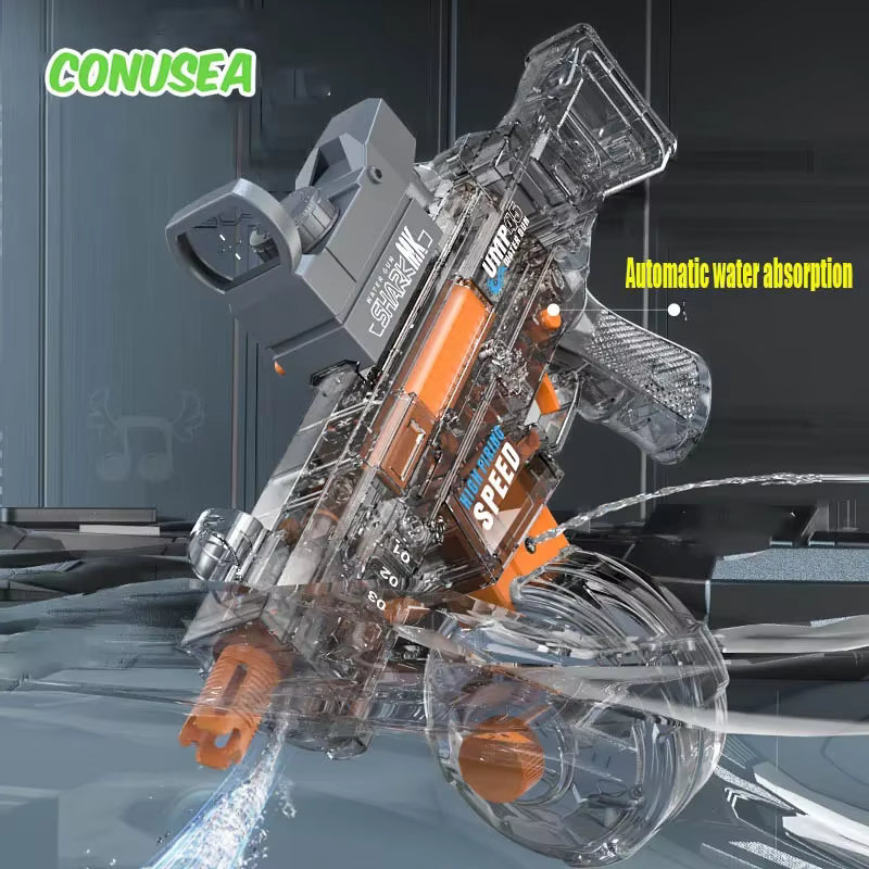 Pistola de agua automática con luz para niños – Gran capacidad