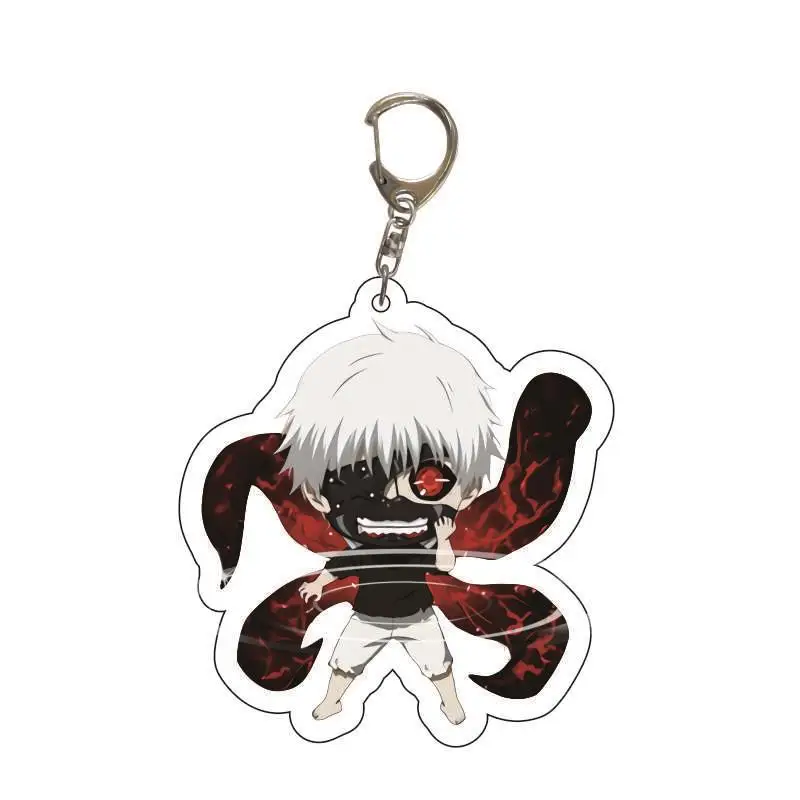 Anime Tokyo Ghoul y2k figuras de acción dibujos animados Kaneki Ken Touka Kirishima llavero bolsa colgante acrílico llavero colección de Fans