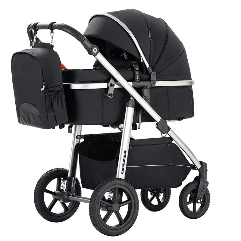 Carrinho de bebê Cochecito de bebé de cuatro ruedas, Cochecito de bebé de alto paisaje terrestre para bebés de 0 a 3 años, 1 año de garantía de calidad - imagen 2