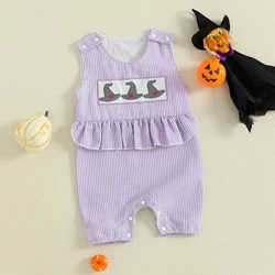 Tregren Mamelucos bebé niña sin mangas de bruja bordado Halloween