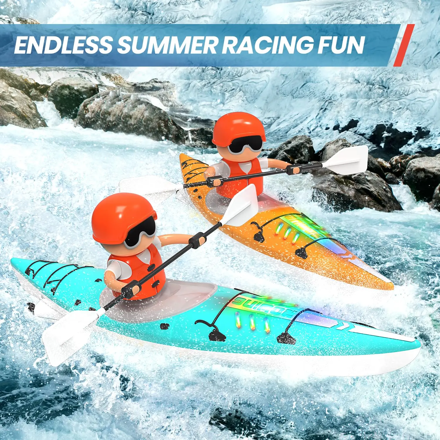 Barco teledirigido RC 2,4G para niños – Juguete acuático de verano