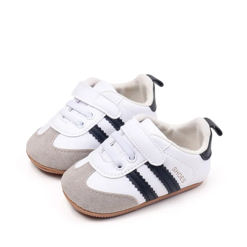 Zapatillas primeros pasos bebé de cuero suave con suela flexible - imagen 2