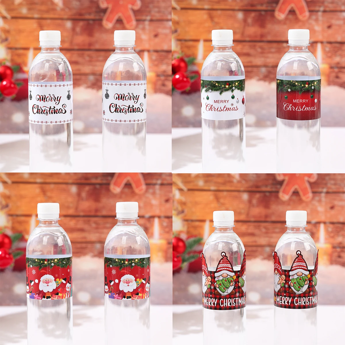 Etiquetas para botella de agua de Navidad, etiquetas para regalo de Navidad, etiquetas colgantes de Navidad, decoración navideña para el hogar 2025, Feliz Año Nuevo - imagen 4