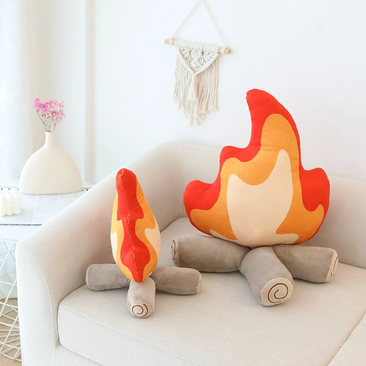 Hoguera de peluche suave para niños – Muñeco de fuego decorativo - imagen 4