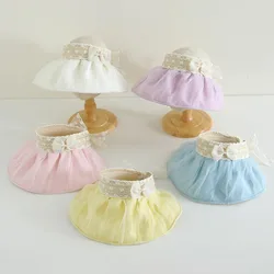 Sombrero de sol para bebé niña – Ala ancha con lazo de encaje