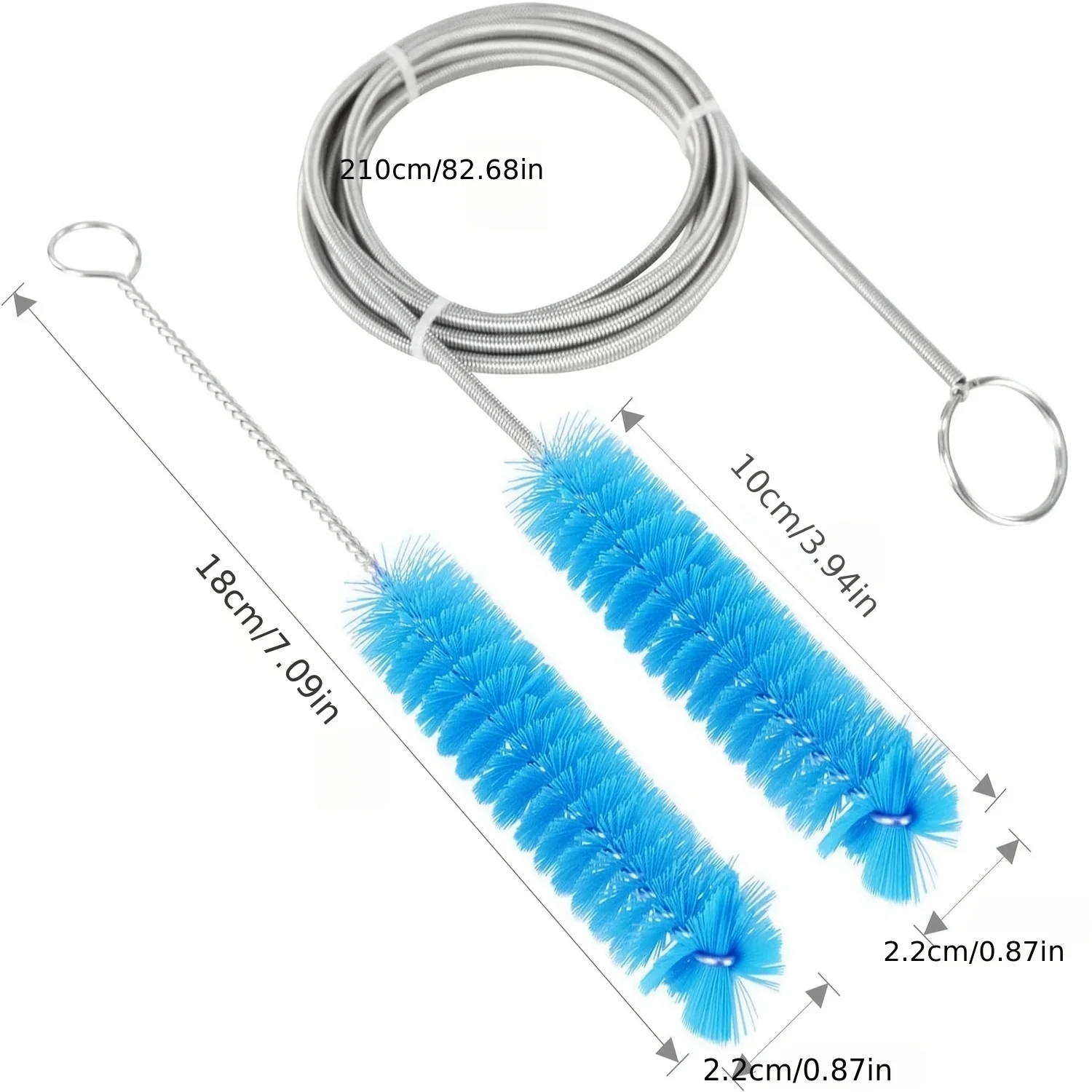 Cepillos de limpieza CPAP de acero inoxidable para tubos y máscaras - imagen 3