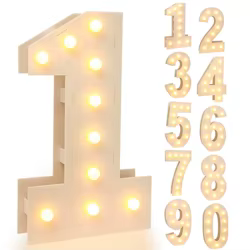 Números LED para fiestas infantiles – Decoración gigante luminosa