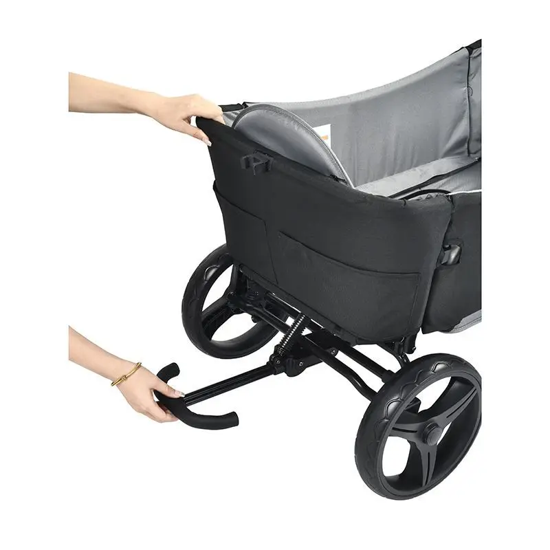 Cochecito de remolques gemelos para acampar y caminar para bebés, estantes de viaje plegables para exteriores, parm múltiple - imagen 5