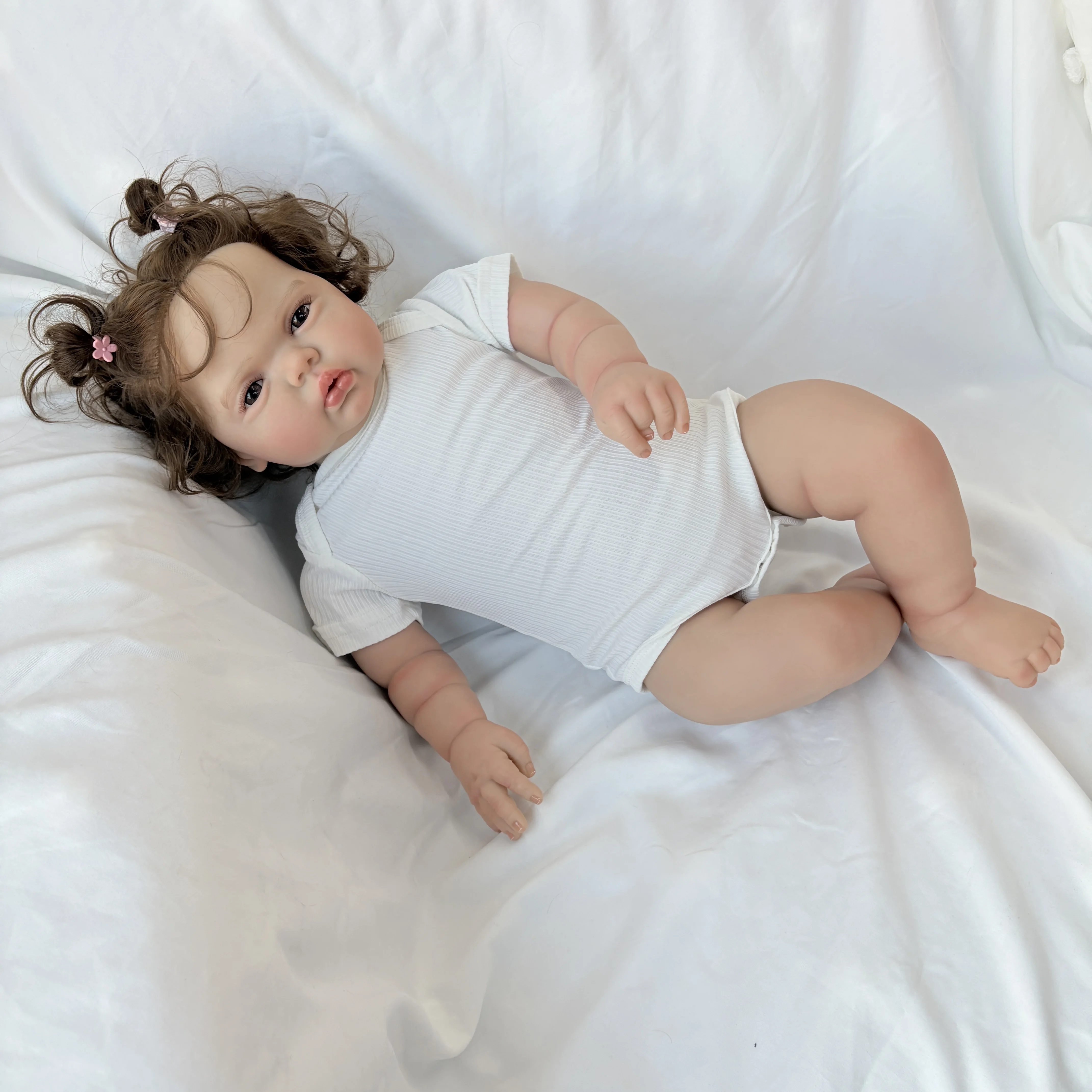 Muñeca reborn NPK Pickle Awake de niña realista con pelo injertado - imagen 5
