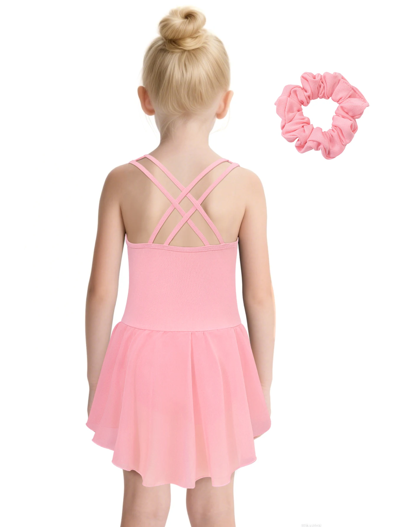 Leotardo de ballet con falda vaporosa y coletero para niñas - imagen 4