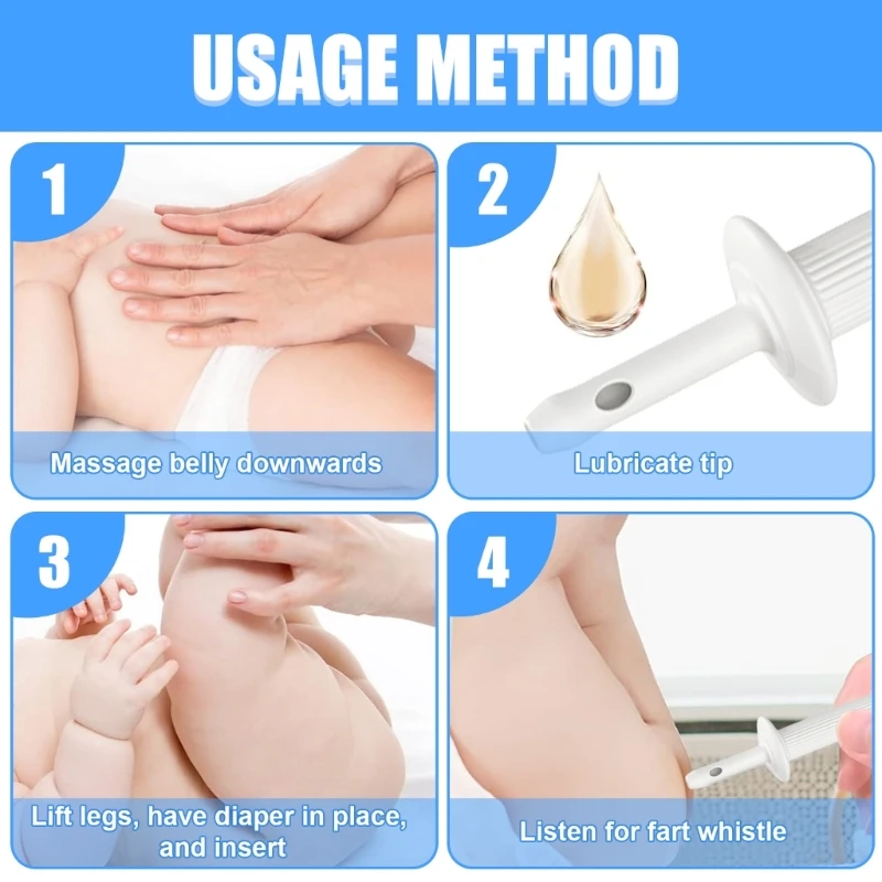 6 unidades de alivio de gas y cólicos, calzador de cólicos de gas, alivio efectivo de flatulencia para bebés - imagen 4