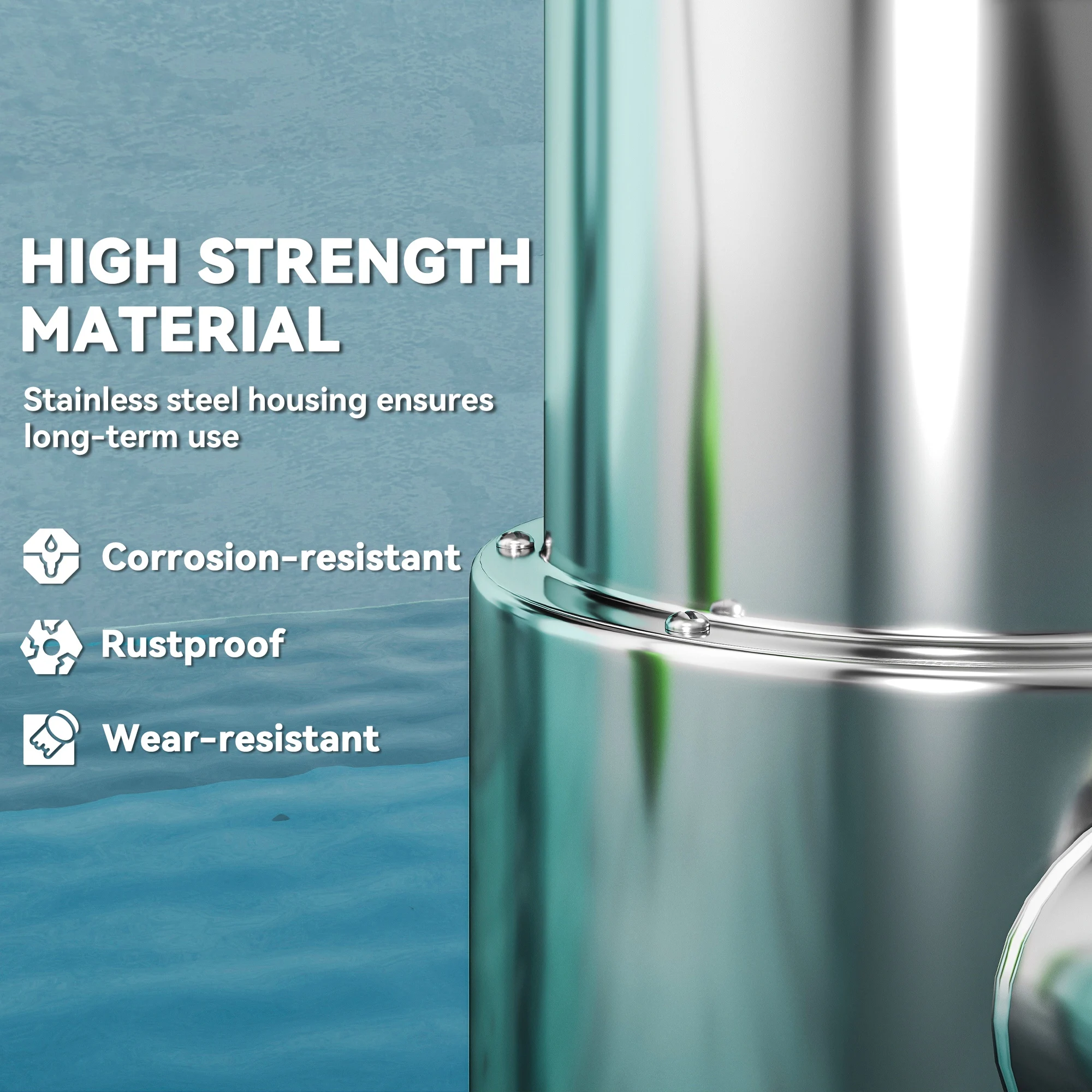 Outsunny Bomba de Aguas Sucias 1100W Bomba Sumergible de Aguas Residuales con Capacidad de 18000 l/h Interruptor de Flotador y Conector Universal para Drenaje de Piscinas Estanques Bañeras - imagen 5