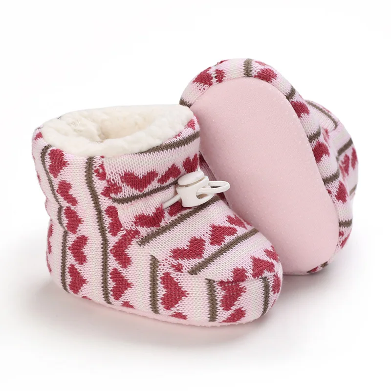 Zapatos bonitos para bebé de 0 a 1 año, botas de nieve de invierno para primeros pasos, botas cálidas y gruesas de suela blanda para niños y niñas recién nacidos - imagen 3