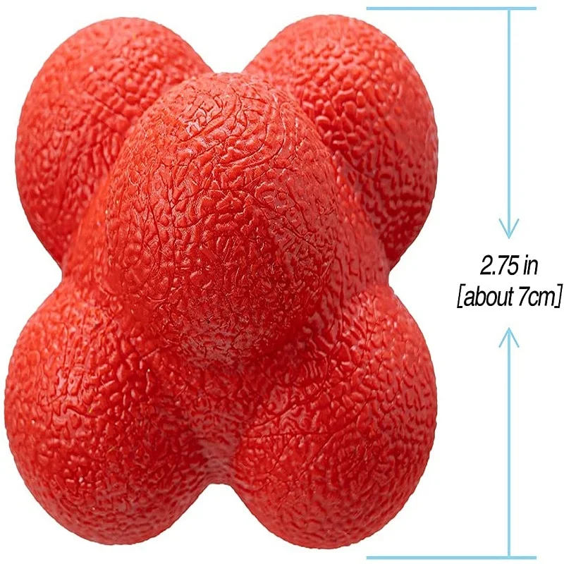 Pelota de reacción Hexagonal de 7cm para Fitness, coordinación de agilidad de silicona, ejercicio reflejo, entrenamiento de reacción, pelotas deportivas para Fitness, Juguetes - imagen 5
