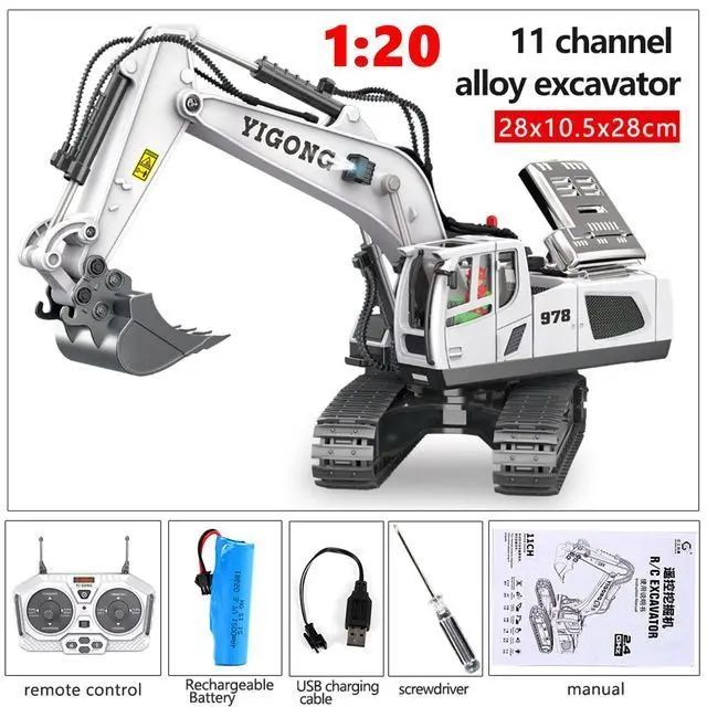 White Excavator