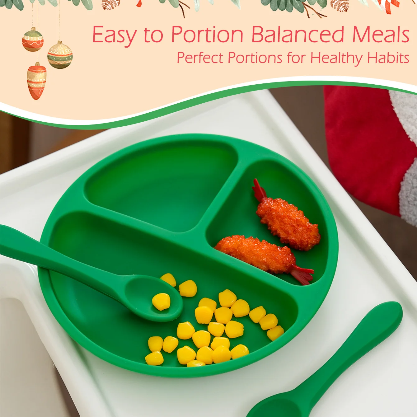 Platos con ventosa de silicona para niños - Set aprendizaje con cubiertos - imagen 5