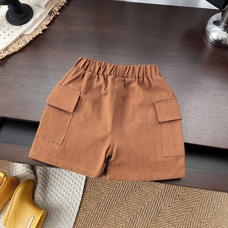 Conjuntos de 2 piezas de ropa de Boutique de verano para niños, moda informal coreana, camisetas de manga corta de algodón a rayas para bebés + Pantalones cortos, ropa para niños pequeños B007 - imagen 5